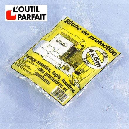 Bâche de protection pour travaux de peinture 4 m x 5 m