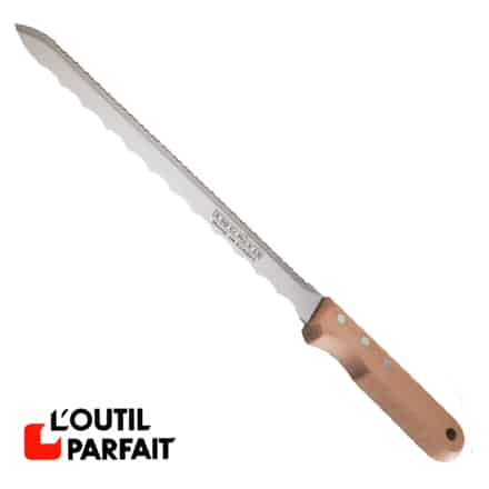 COUTEAU ISOLANT LAINE DE VERRE/FIBRES DE BOIS - MANCHE BOIS