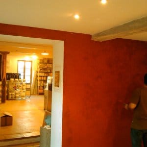 Enduit terre décoration mur intérieur