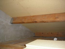 isolation fibre de bois rampant garage