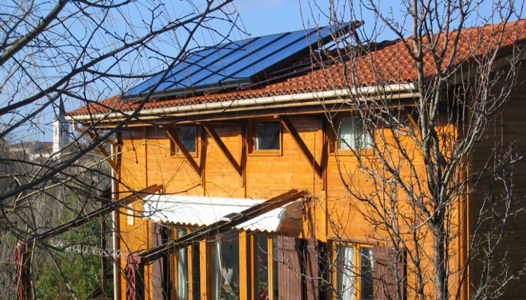 Maison en bois bioclimatique